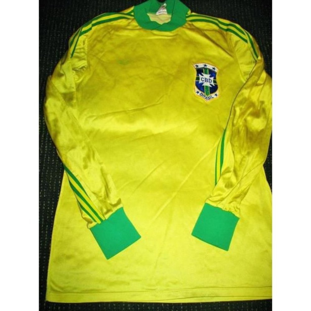 Brazil Adidas 1977 1978 Soccer Vintage Jersey M - Picture 1 of 4